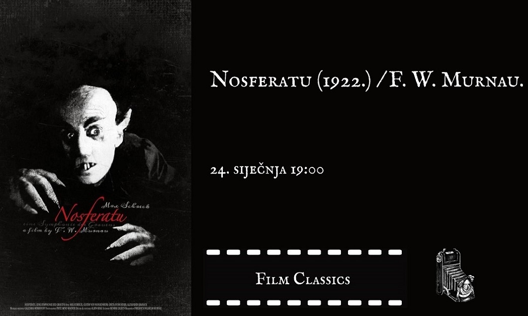 Projekcija Murnauovog filma Nosferatu iz 1922. u kinu Urania