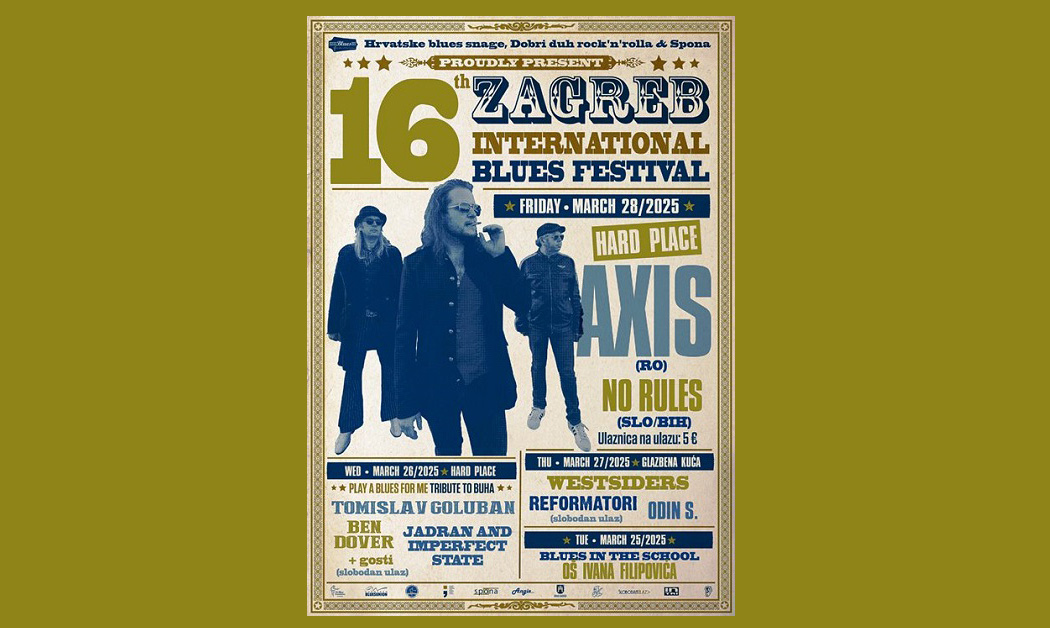 16th Zagreb International Blues Festival posljednji tjedan u ožujku