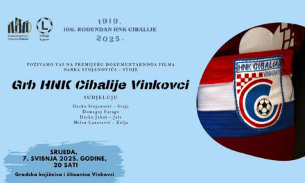 Novi Stojin dokumentarac “Grb HNK Cibalije Vinkovci” premijerno u srijedu u Knjižnici