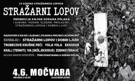 Promocija knjige “Stražarni lopov” autora Gorana Polaka u srijedu u Močvari